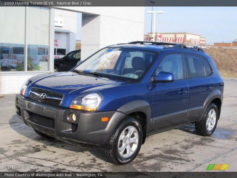 Nautical Blue / Gray 2009 Hyundai Tucson SE V6