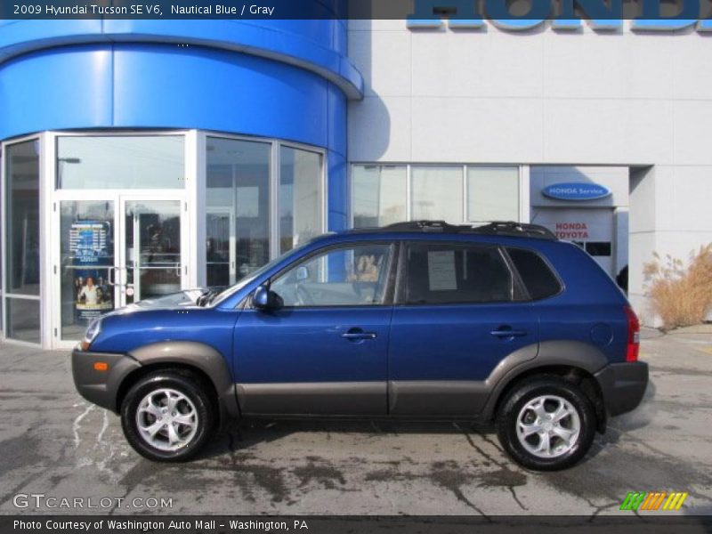 Nautical Blue / Gray 2009 Hyundai Tucson SE V6