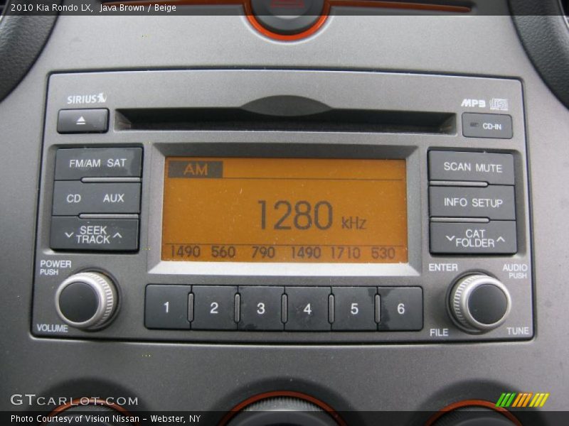 Controls of 2010 Rondo LX