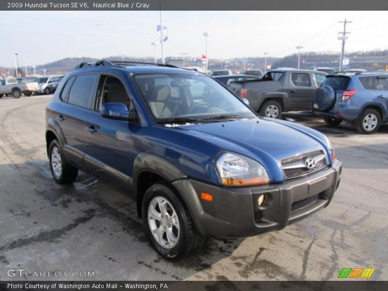 Nautical Blue / Gray 2009 Hyundai Tucson SE V6