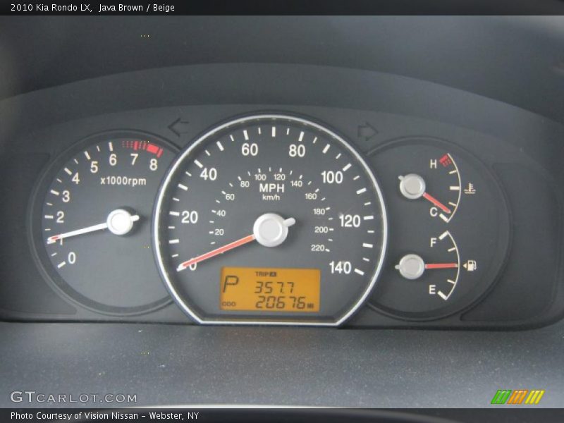  2010 Rondo LX LX Gauges