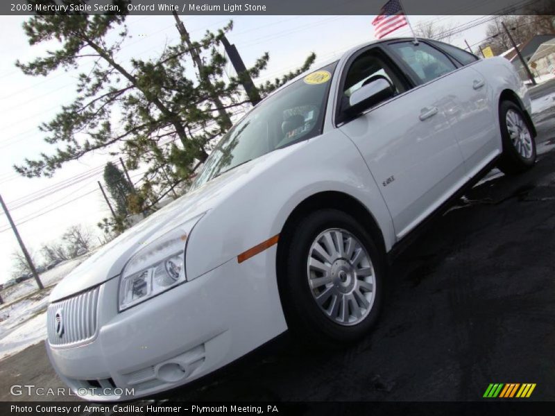 Oxford White / Medium Light Stone 2008 Mercury Sable Sedan