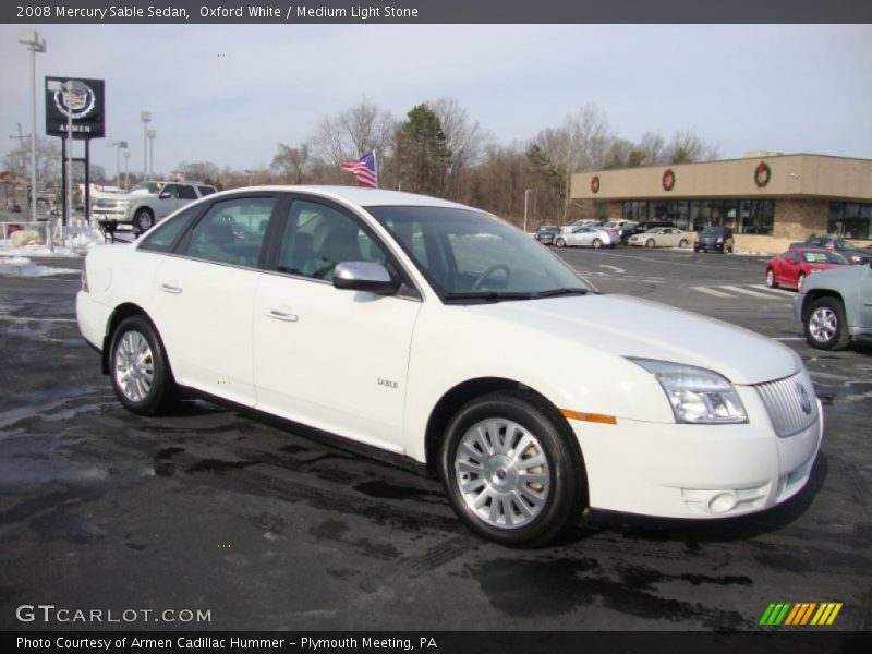 Oxford White / Medium Light Stone 2008 Mercury Sable Sedan