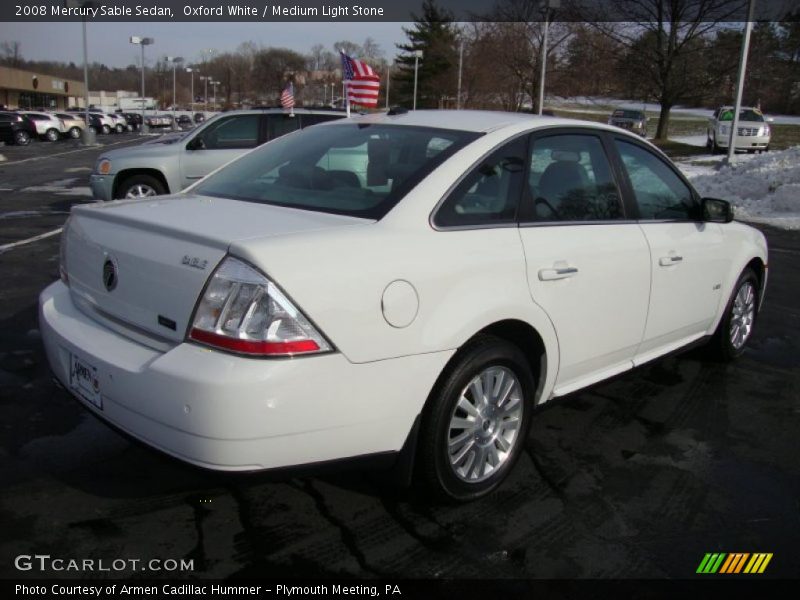 Oxford White / Medium Light Stone 2008 Mercury Sable Sedan