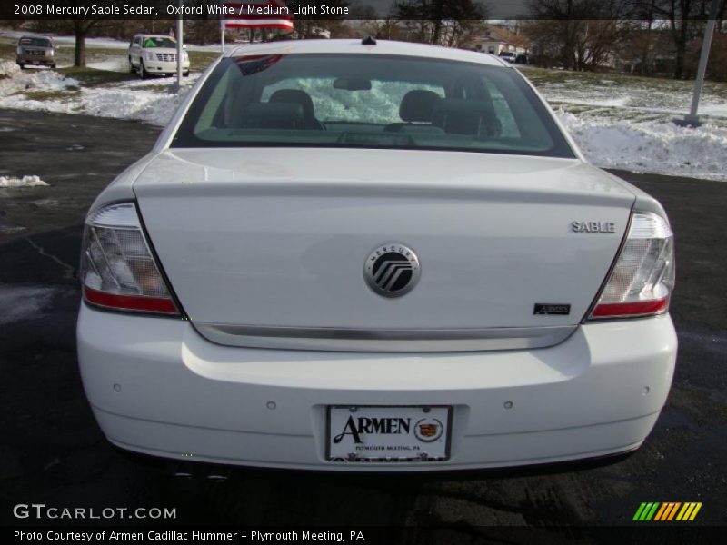 Oxford White / Medium Light Stone 2008 Mercury Sable Sedan