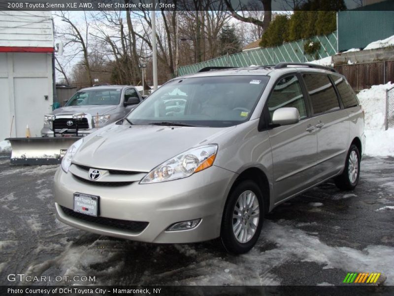 Silver Shadow Pearl / Stone 2008 Toyota Sienna XLE AWD