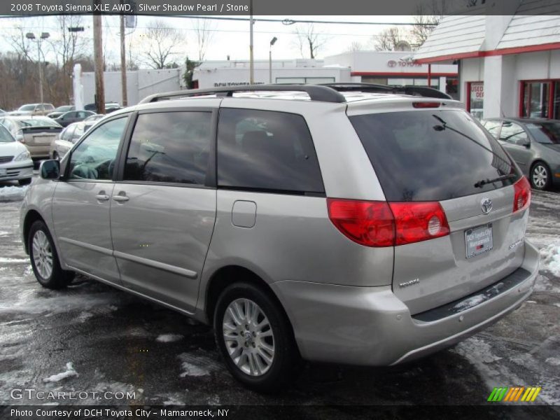 Silver Shadow Pearl / Stone 2008 Toyota Sienna XLE AWD