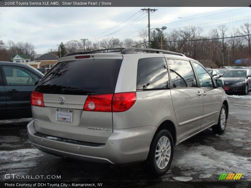 Silver Shadow Pearl / Stone 2008 Toyota Sienna XLE AWD