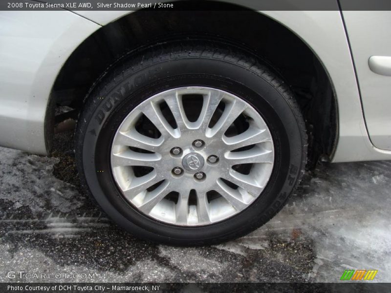 Silver Shadow Pearl / Stone 2008 Toyota Sienna XLE AWD