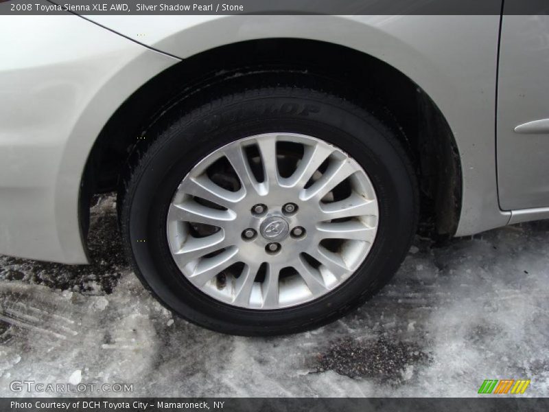 Silver Shadow Pearl / Stone 2008 Toyota Sienna XLE AWD