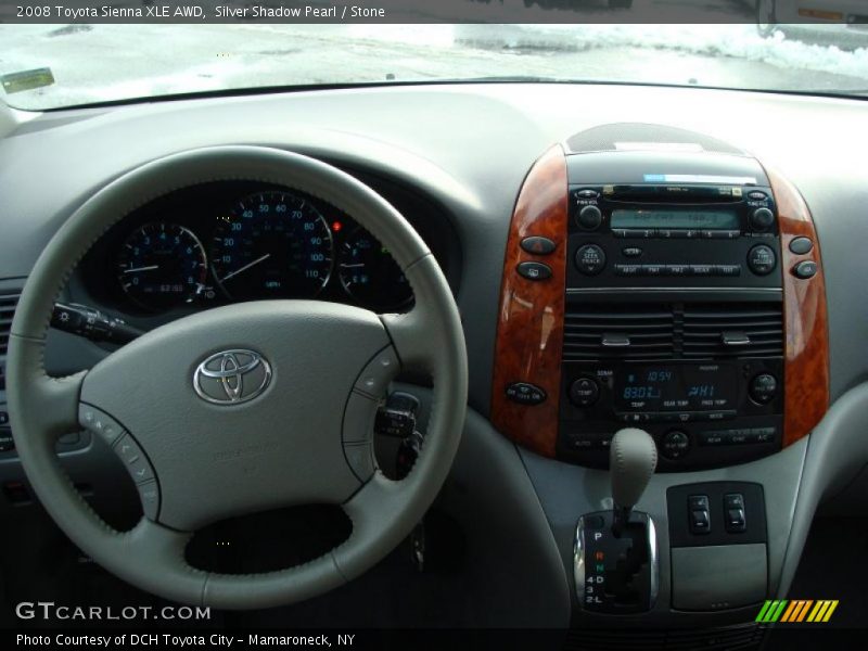 Silver Shadow Pearl / Stone 2008 Toyota Sienna XLE AWD