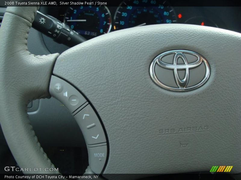 Silver Shadow Pearl / Stone 2008 Toyota Sienna XLE AWD