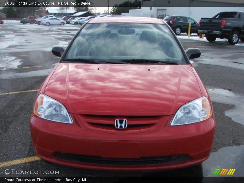Rallye Red / Beige 2001 Honda Civic LX Coupe