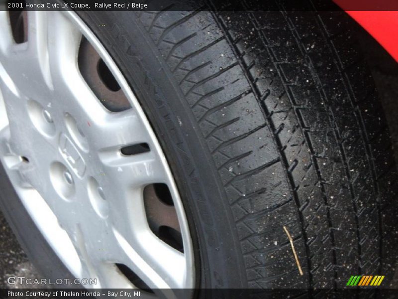 Rallye Red / Beige 2001 Honda Civic LX Coupe