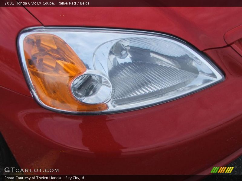 Rallye Red / Beige 2001 Honda Civic LX Coupe