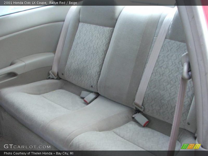 Rallye Red / Beige 2001 Honda Civic LX Coupe