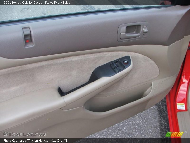 Rallye Red / Beige 2001 Honda Civic LX Coupe