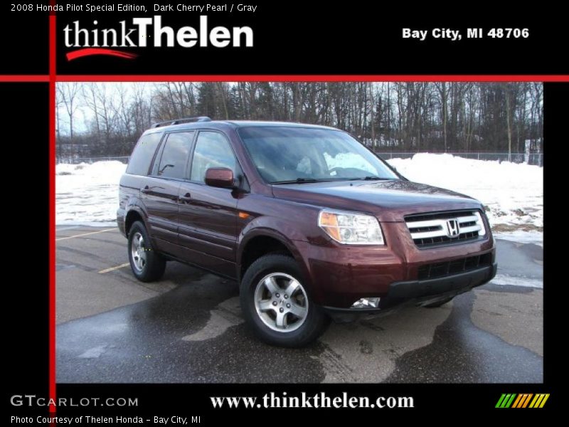 Dark Cherry Pearl / Gray 2008 Honda Pilot Special Edition