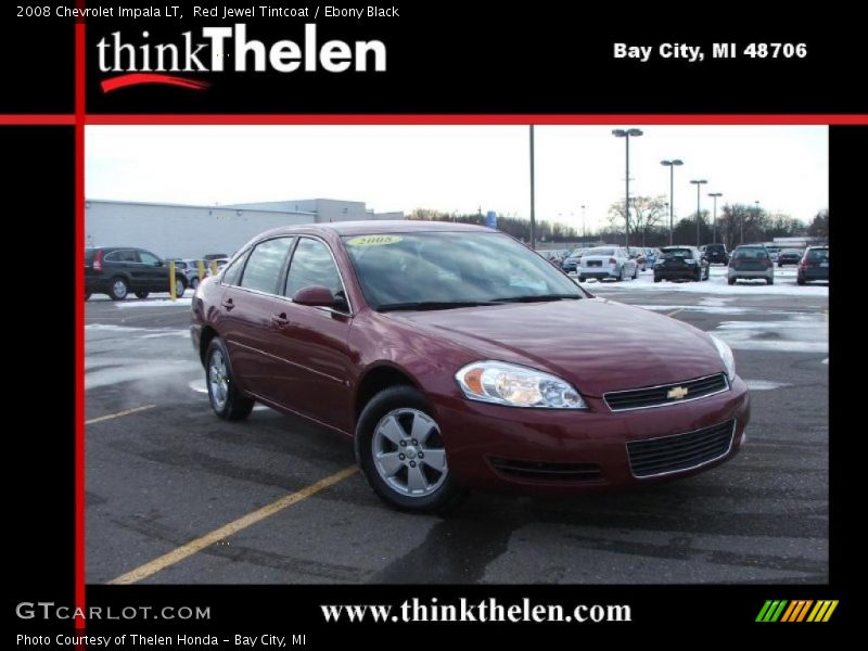 Red Jewel Tintcoat / Ebony Black 2008 Chevrolet Impala LT