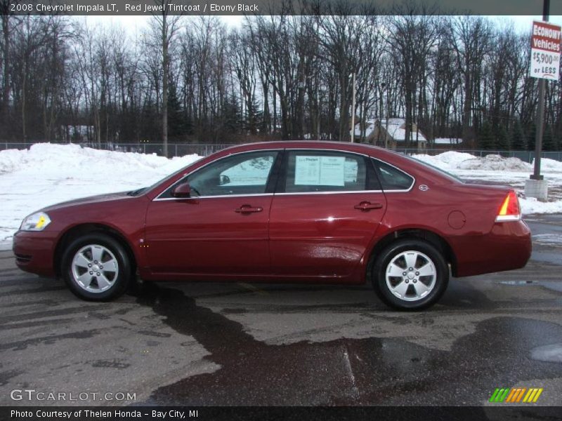 Red Jewel Tintcoat / Ebony Black 2008 Chevrolet Impala LT