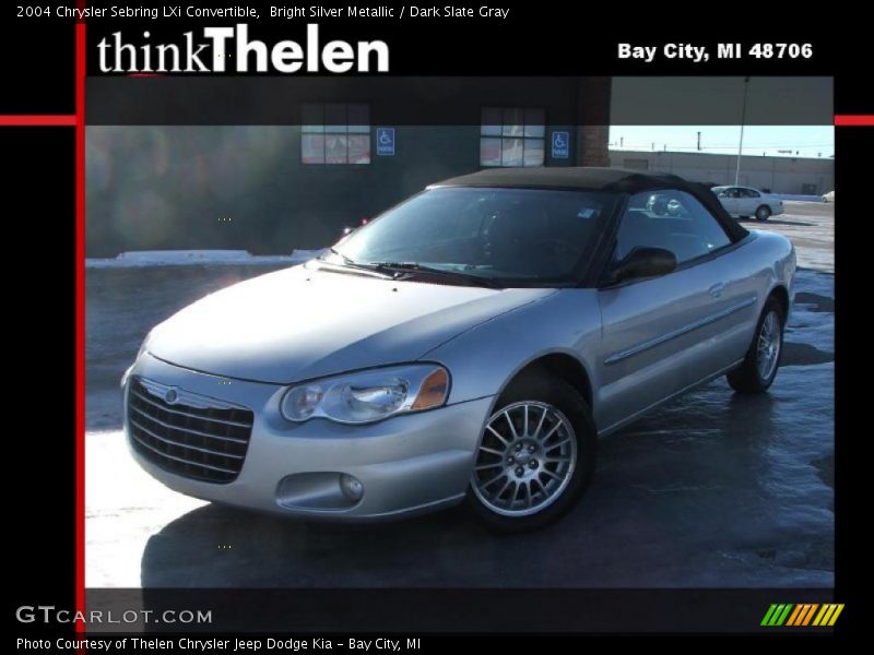 Bright Silver Metallic / Dark Slate Gray 2004 Chrysler Sebring LXi Convertible