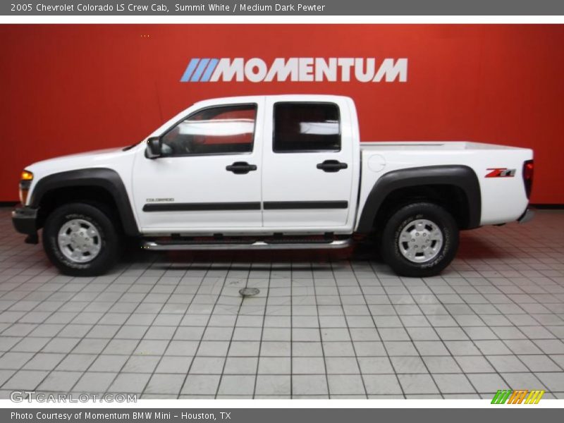 Summit White / Medium Dark Pewter 2005 Chevrolet Colorado LS Crew Cab