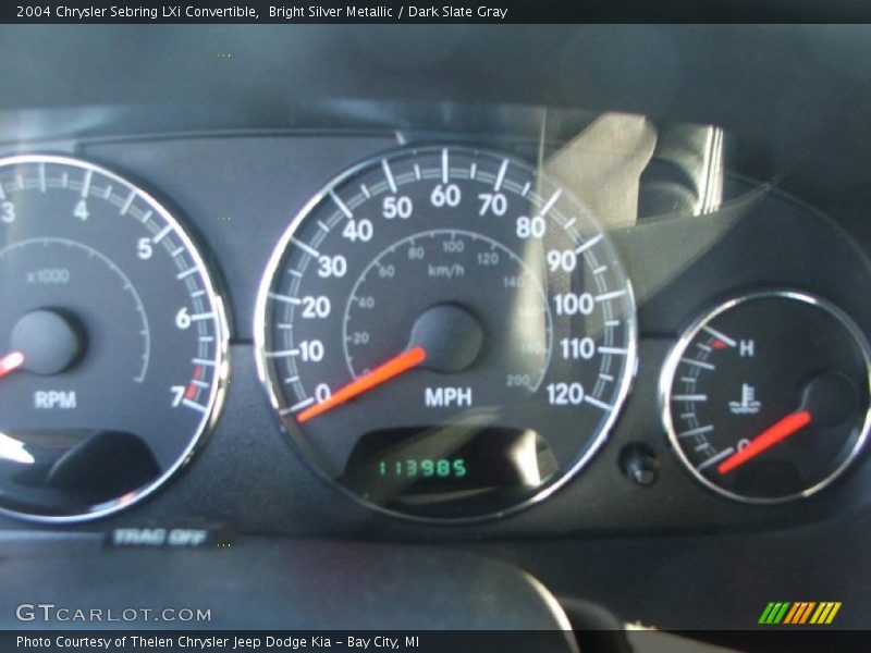 Bright Silver Metallic / Dark Slate Gray 2004 Chrysler Sebring LXi Convertible