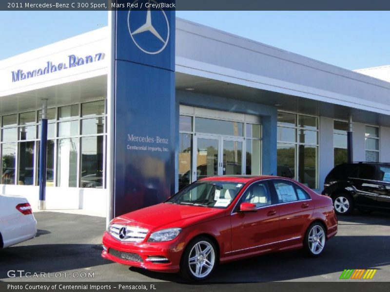 Mars Red / Grey/Black 2011 Mercedes-Benz C 300 Sport