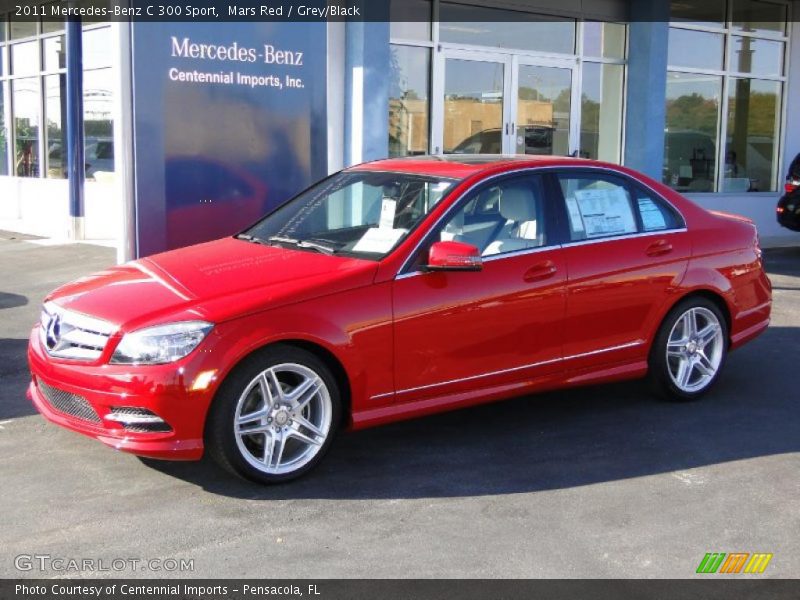Mars Red / Grey/Black 2011 Mercedes-Benz C 300 Sport