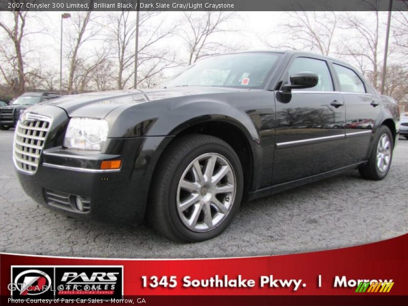 Brilliant Black / Dark Slate Gray/Light Graystone 2007 Chrysler 300 Limited
