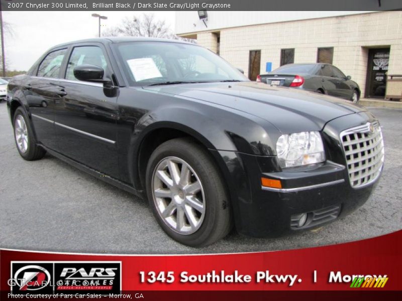 Brilliant Black / Dark Slate Gray/Light Graystone 2007 Chrysler 300 Limited