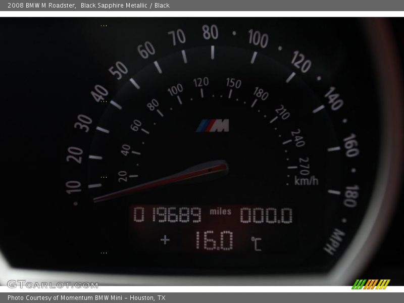 Black Sapphire Metallic / Black 2008 BMW M Roadster
