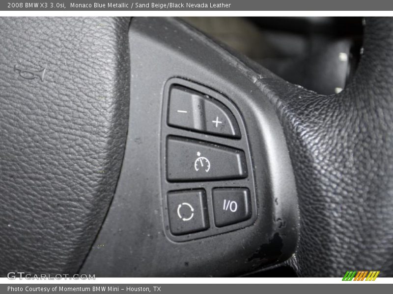 Monaco Blue Metallic / Sand Beige/Black Nevada Leather 2008 BMW X3 3.0si