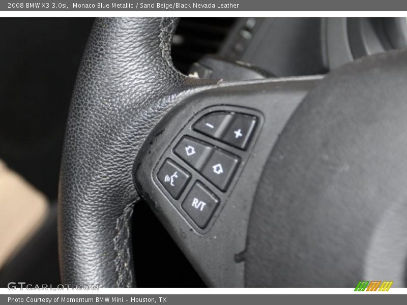 Monaco Blue Metallic / Sand Beige/Black Nevada Leather 2008 BMW X3 3.0si