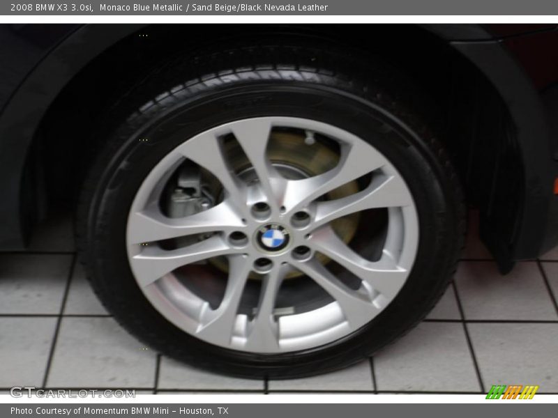 Monaco Blue Metallic / Sand Beige/Black Nevada Leather 2008 BMW X3 3.0si