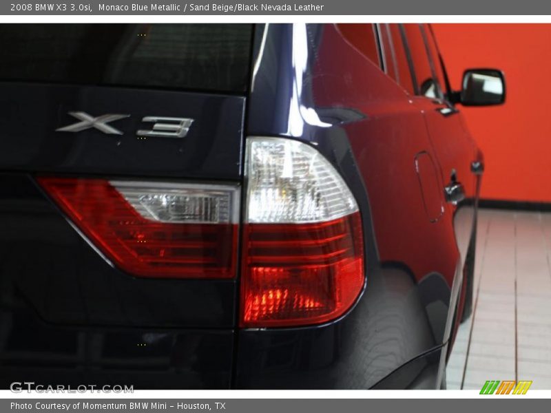 Monaco Blue Metallic / Sand Beige/Black Nevada Leather 2008 BMW X3 3.0si
