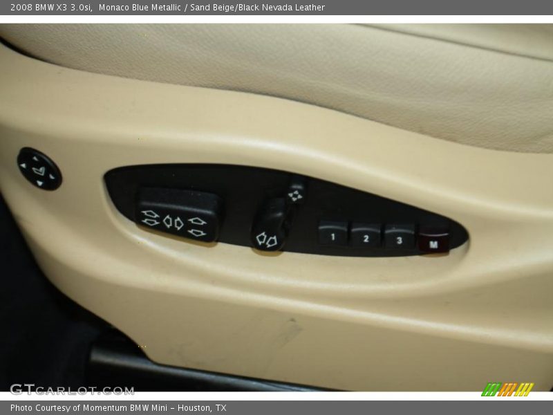Monaco Blue Metallic / Sand Beige/Black Nevada Leather 2008 BMW X3 3.0si