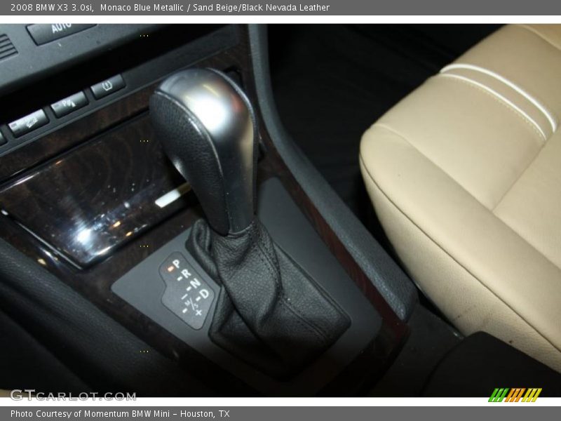 Monaco Blue Metallic / Sand Beige/Black Nevada Leather 2008 BMW X3 3.0si