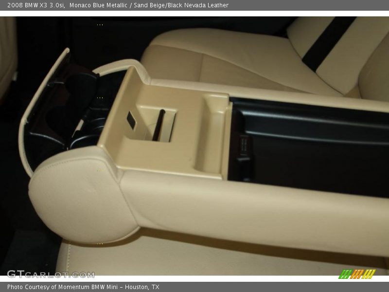 Monaco Blue Metallic / Sand Beige/Black Nevada Leather 2008 BMW X3 3.0si