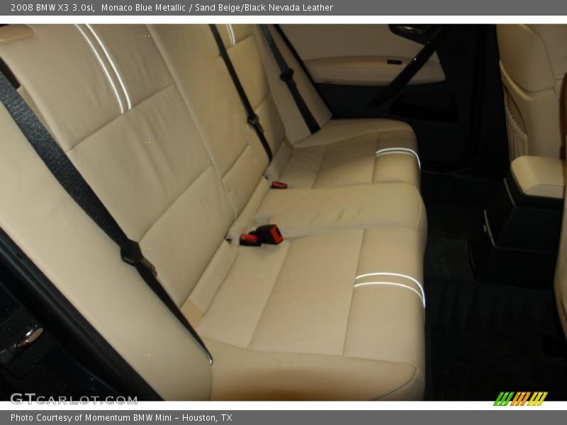 Monaco Blue Metallic / Sand Beige/Black Nevada Leather 2008 BMW X3 3.0si