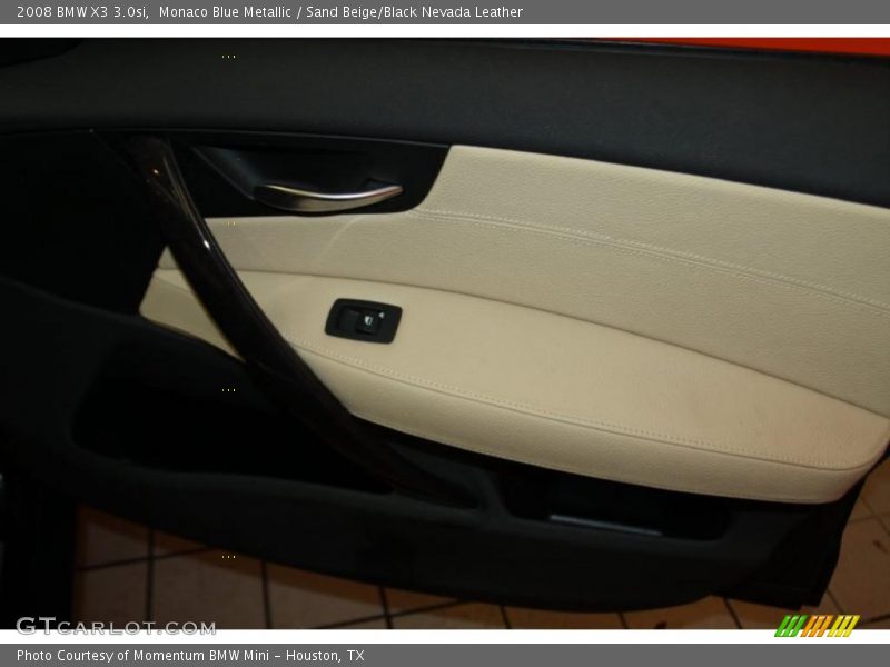 Monaco Blue Metallic / Sand Beige/Black Nevada Leather 2008 BMW X3 3.0si