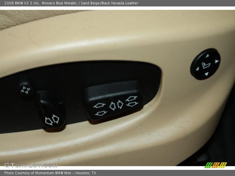 Monaco Blue Metallic / Sand Beige/Black Nevada Leather 2008 BMW X3 3.0si
