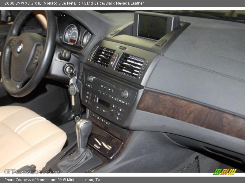 Monaco Blue Metallic / Sand Beige/Black Nevada Leather 2008 BMW X3 3.0si