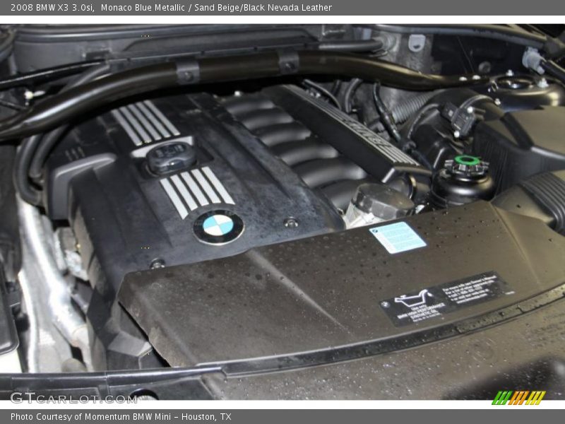 Monaco Blue Metallic / Sand Beige/Black Nevada Leather 2008 BMW X3 3.0si