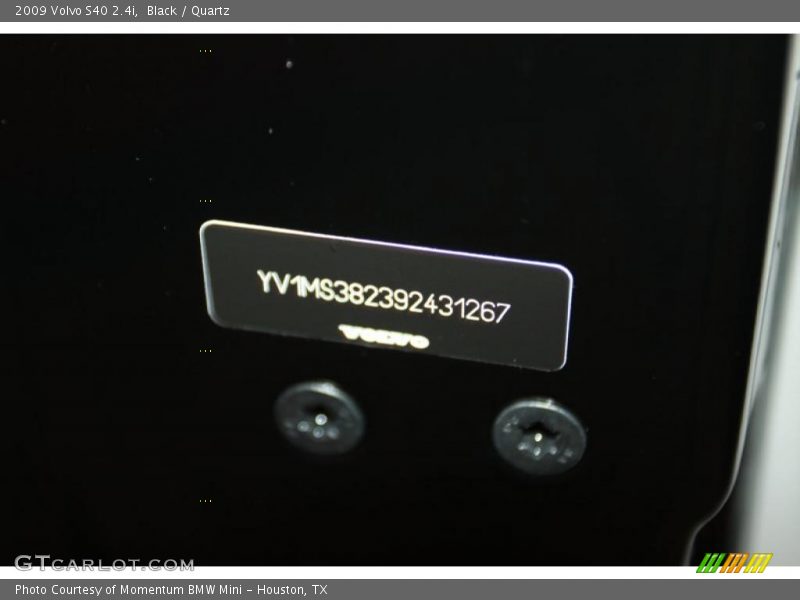 Black / Quartz 2009 Volvo S40 2.4i