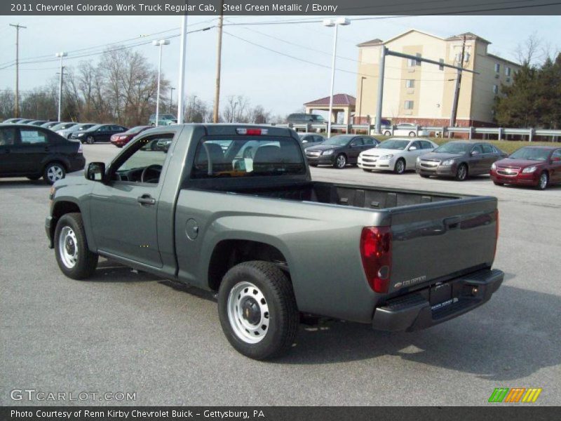 Steel Green Metallic / Ebony 2011 Chevrolet Colorado Work Truck Regular Cab
