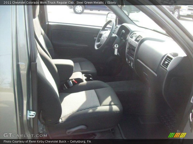 Steel Green Metallic / Ebony 2011 Chevrolet Colorado Work Truck Regular Cab