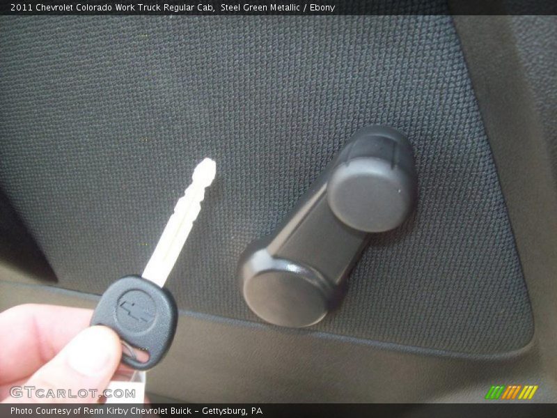 Steel Green Metallic / Ebony 2011 Chevrolet Colorado Work Truck Regular Cab