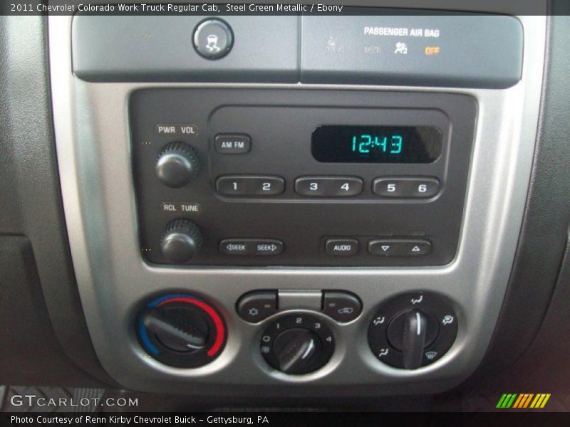 Steel Green Metallic / Ebony 2011 Chevrolet Colorado Work Truck Regular Cab