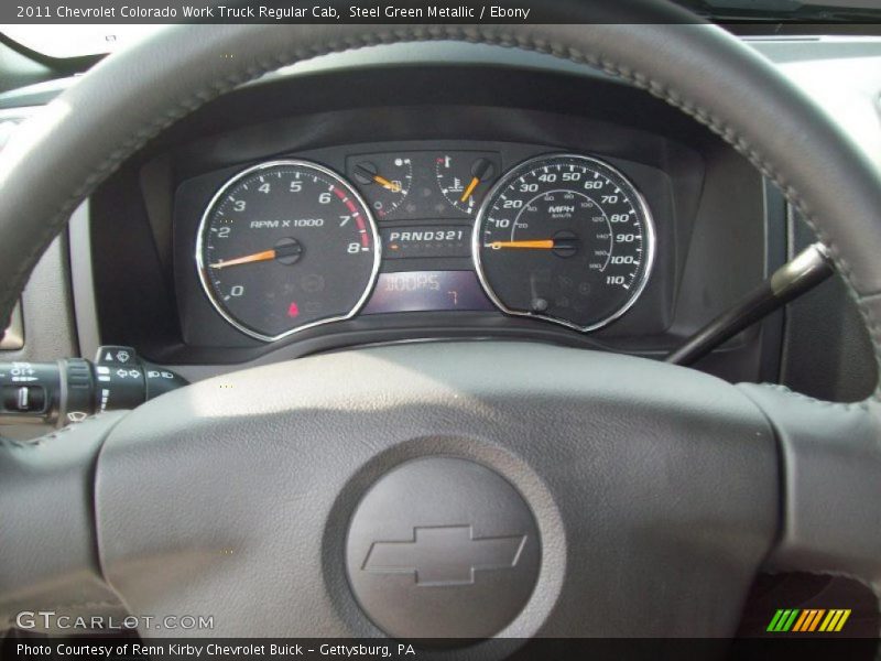 Steel Green Metallic / Ebony 2011 Chevrolet Colorado Work Truck Regular Cab